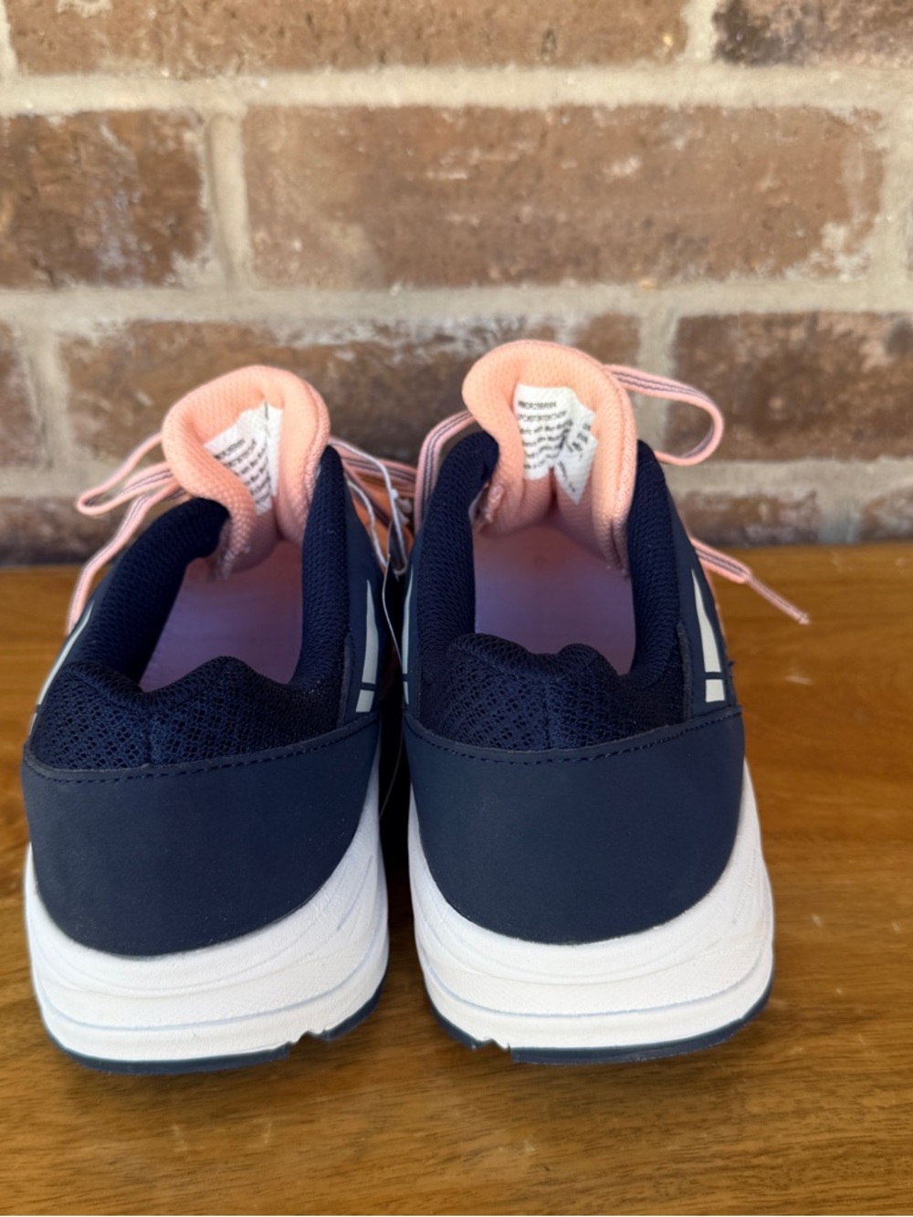 Dr. Scholl's Peach Pink and Navy Women's Athletic Sneakers - Picture 4 of 5